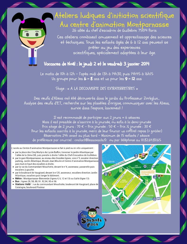 stage vacances noel 2013