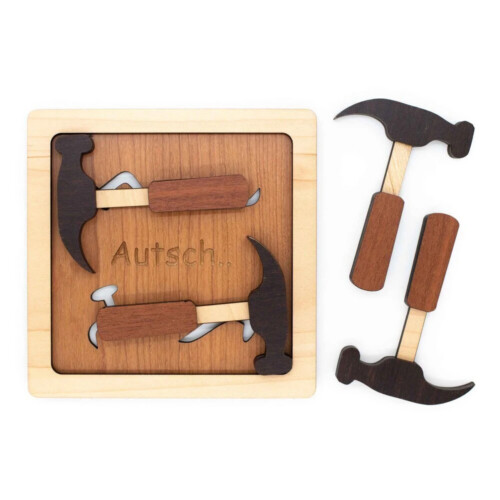 Tangram Marteau - Casse-tête en bois